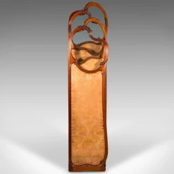 Pamono Art Nouveau French Walnut and Glass Screen, 1890s><noscript><img width=
