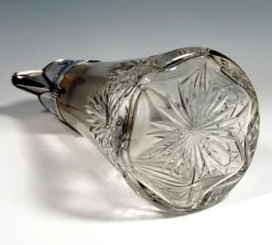 Pamono Art Nouveau Glass Carafe with Silver Fitting by Wilhelm Binder, Germany, 1890s><noscript><img width=
