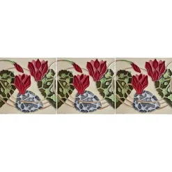 Pamono Art Nouveau Glazed Relief Tile attributed to Gilliot, 1920s><noscript><img width=