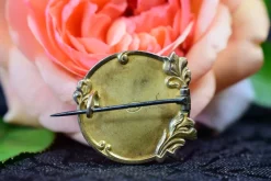 Pamono Art Nouveau Gold-Plated Brooch by Edropsy for Maison Savard, 1903><noscript><img width=