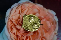 Pamono Art Nouveau Gold-Plated Brooch by Edropsy for Maison Savard, 1903><noscript><img width=