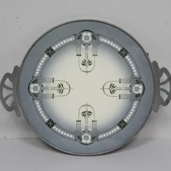 Pamono Art Nouveau Grey Bandeja Tray, 1890s> Trays