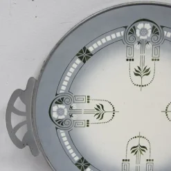 Pamono Art Nouveau Grey Bandeja Tray, 1890s><noscript><img width=