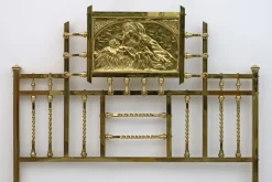 Pamono Art Nouveau Italian Double Bed Brass, 1900s><noscript><img width=
