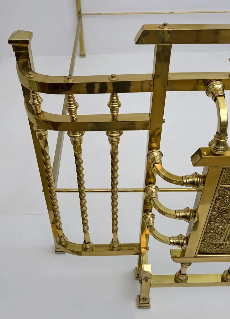 Pamono Art Nouveau Italian Double Bed Brass, 1900s> Beds & Bedroom Sets