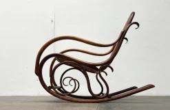 New Pamono Art Nouveau Jugendstil Bentwood Rocking Chair by Fischel, Austria, 1910s