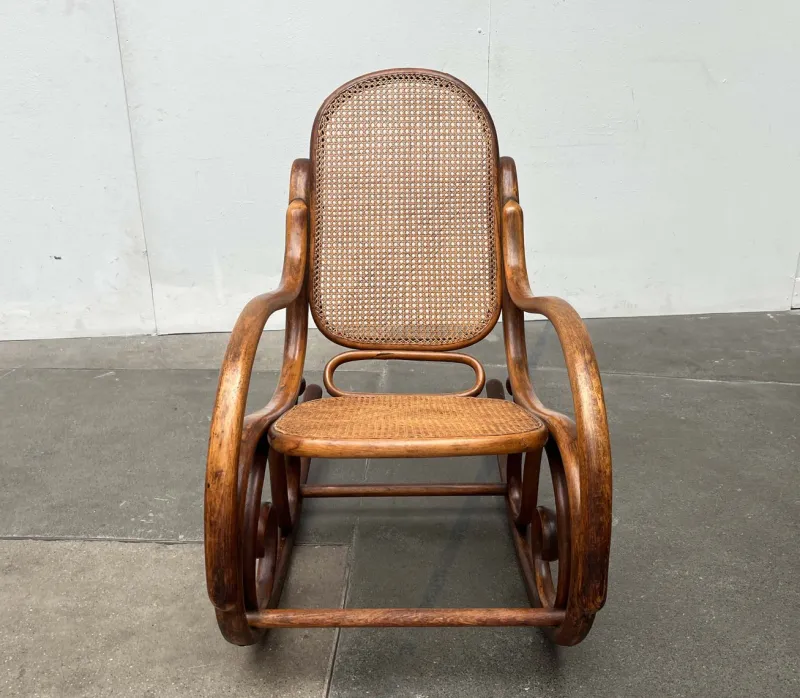 New Pamono Art Nouveau Jugendstil Bentwood Rocking Chair by Fischel, Austria, 1910s