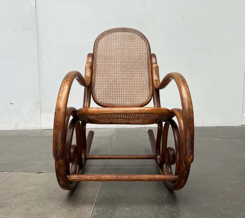 New Pamono Art Nouveau Jugendstil Bentwood Rocking Chair by Fischel, Austria, 1910s