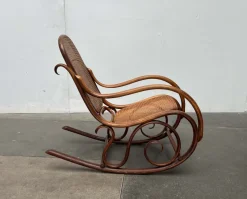 New Pamono Art Nouveau Jugendstil Bentwood Rocking Chair by Fischel, Austria, 1910s