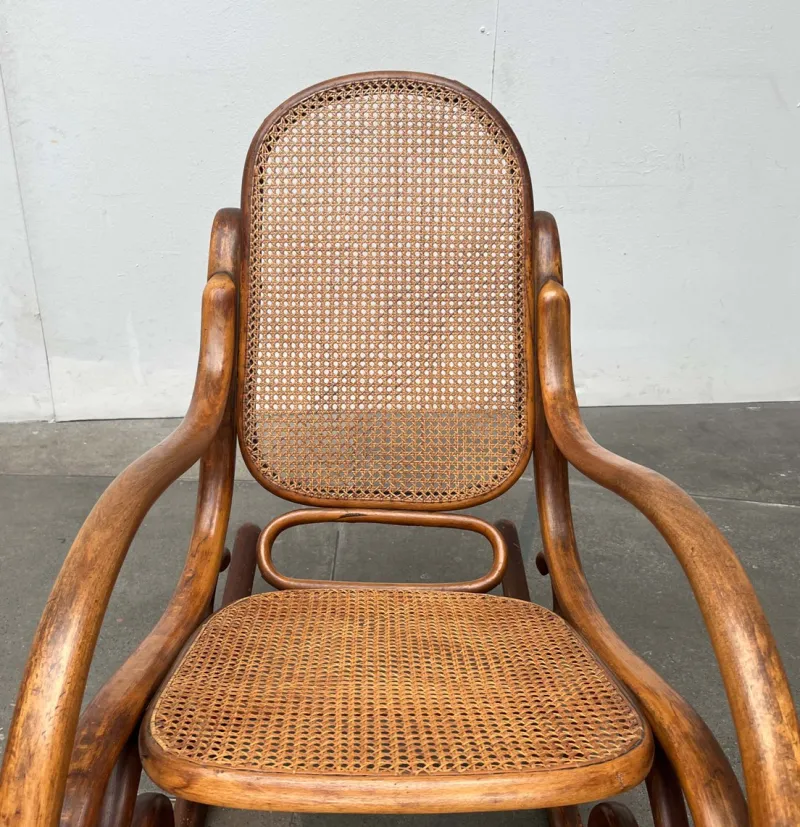 New Pamono Art Nouveau Jugendstil Bentwood Rocking Chair by Fischel, Austria, 1910s