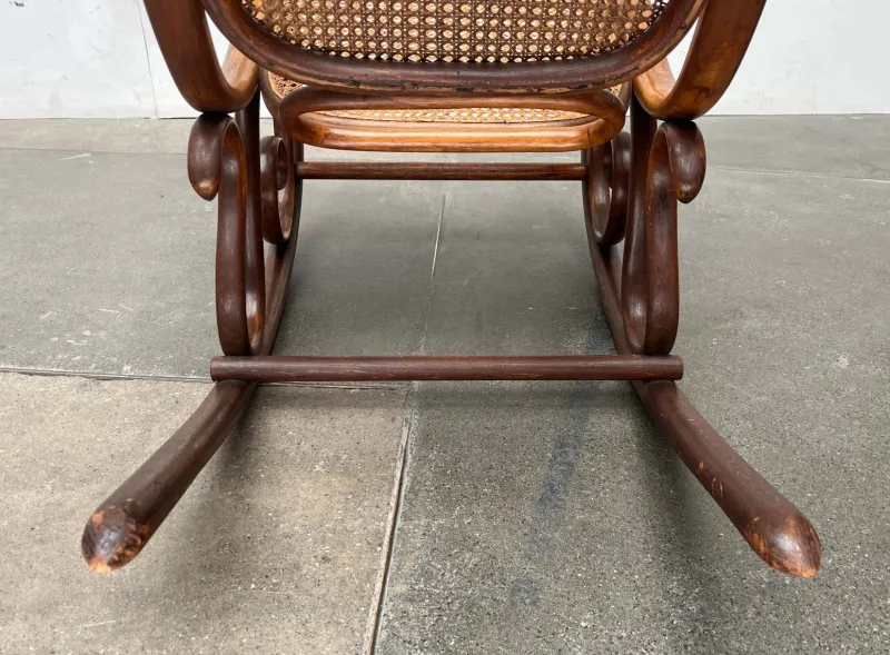 New Pamono Art Nouveau Jugendstil Bentwood Rocking Chair by Fischel, Austria, 1910s