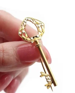 Pamono Art Nouveau Key Brooch><noscript><img width=