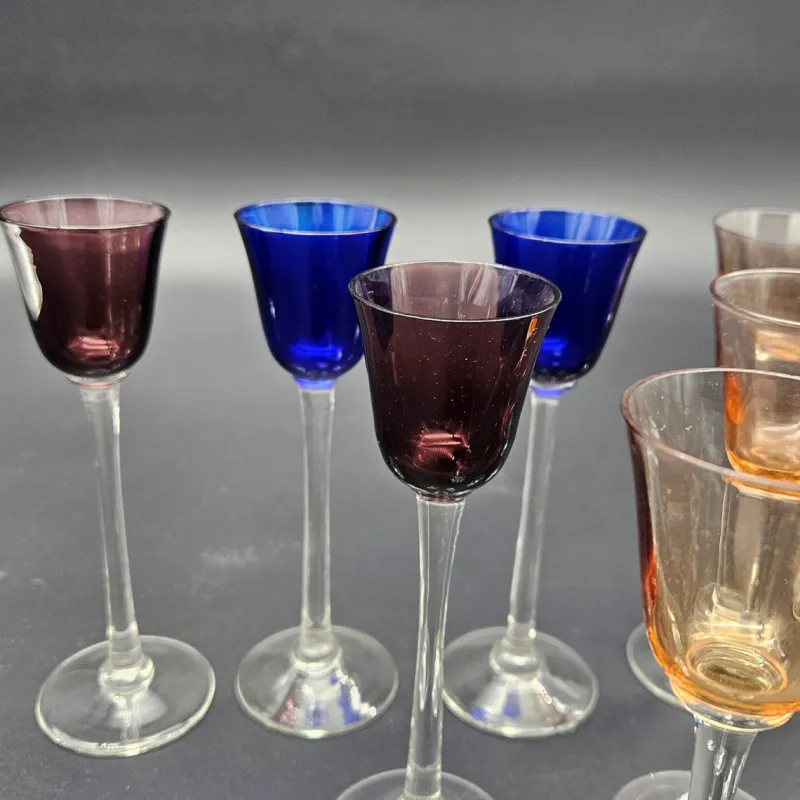 Pamono Art Nouveau Liqueur Glasses, 1910s, Set of 6> Glassware
