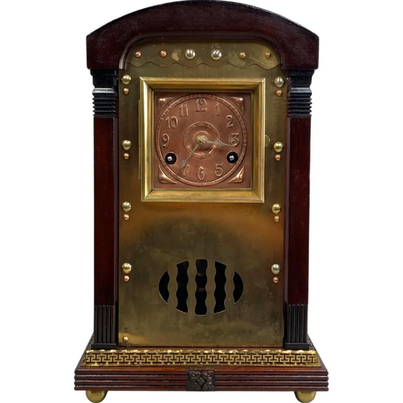 Online Pamono Art Nouveau Mantel Clock by Junghans Darmstadt, 1890s