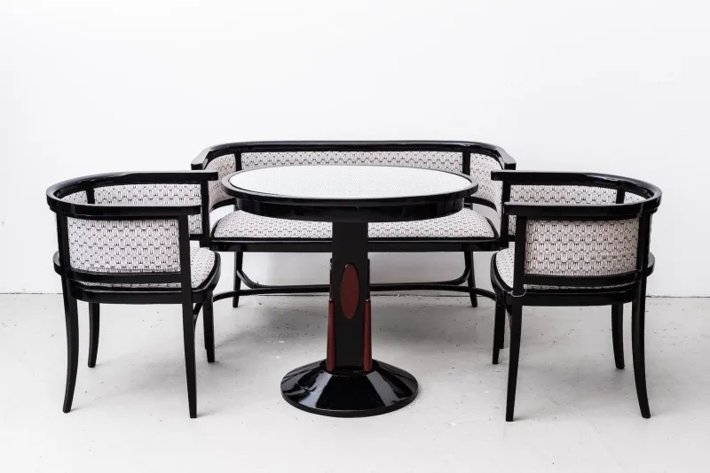 Discount Pamono Art Nouveau Model 417 Seating Group from Mundus, Vienna, 1920, Set of 4