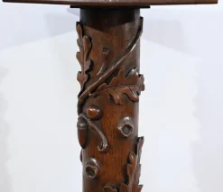 Best Pamono Art Nouveau Oak and Walnut Column, 1900s