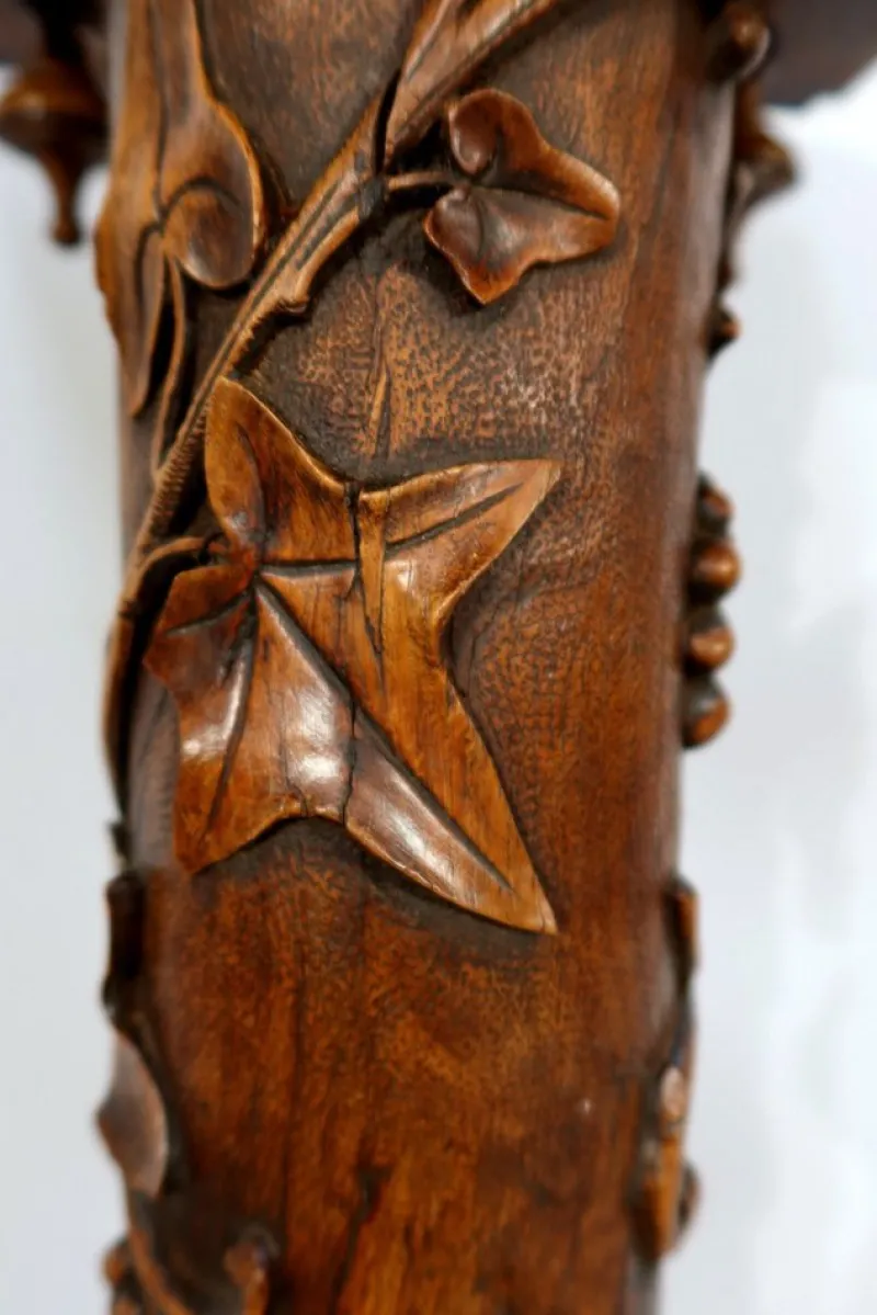 Discount Pamono Art Nouveau Oak Column, 1920s