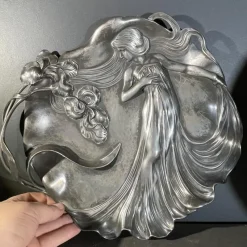 Online Pamono Art Nouveau Openwork Silver-Plated Tray from WMF, 1906