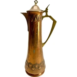 Clearance Pamono Art Nouveau Pitcher in Brass and Copper with Handle from WMF, 1917