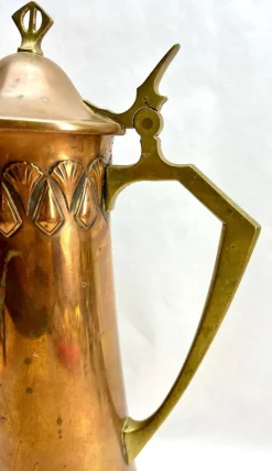 Clearance Pamono Art Nouveau Pitcher in Brass and Copper with Handle from WMF, 1917