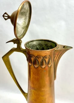 Clearance Pamono Art Nouveau Pitcher in Brass and Copper with Handle from WMF, 1917
