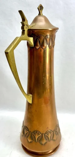 Clearance Pamono Art Nouveau Pitcher in Brass and Copper with Handle from WMF, 1917