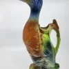 New Pamono Art Nouveau Polychrome Slip and Earthenware Duck Pitcher from Saint Clément