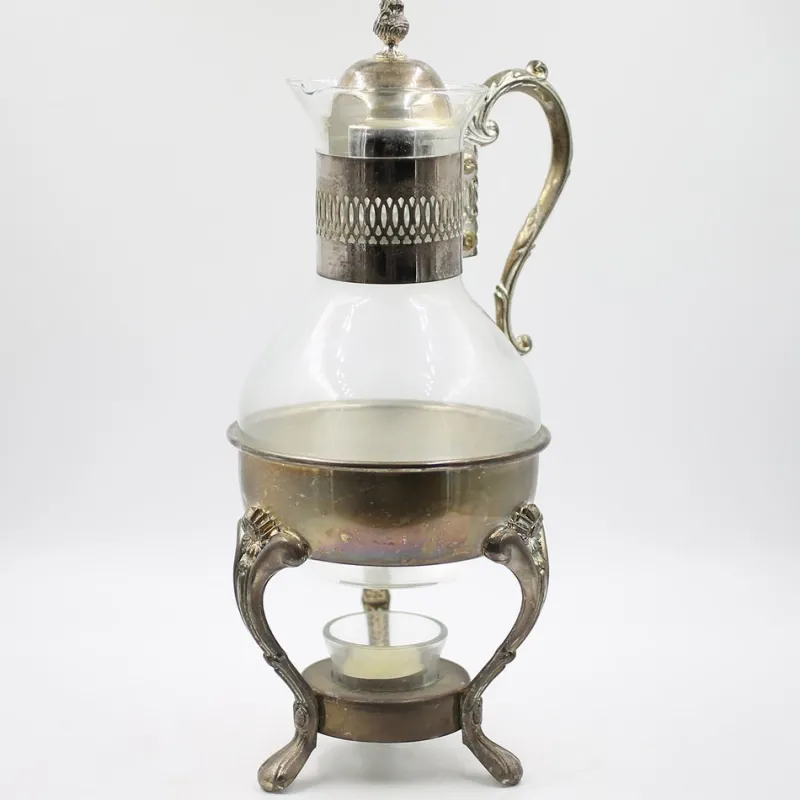 Sale Pamono Art Nouveau Silver-Plated Jug on a Warmer, 1890s