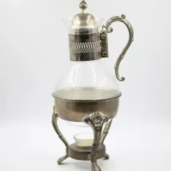 Sale Pamono Art Nouveau Silver-Plated Jug on a Warmer, 1890s