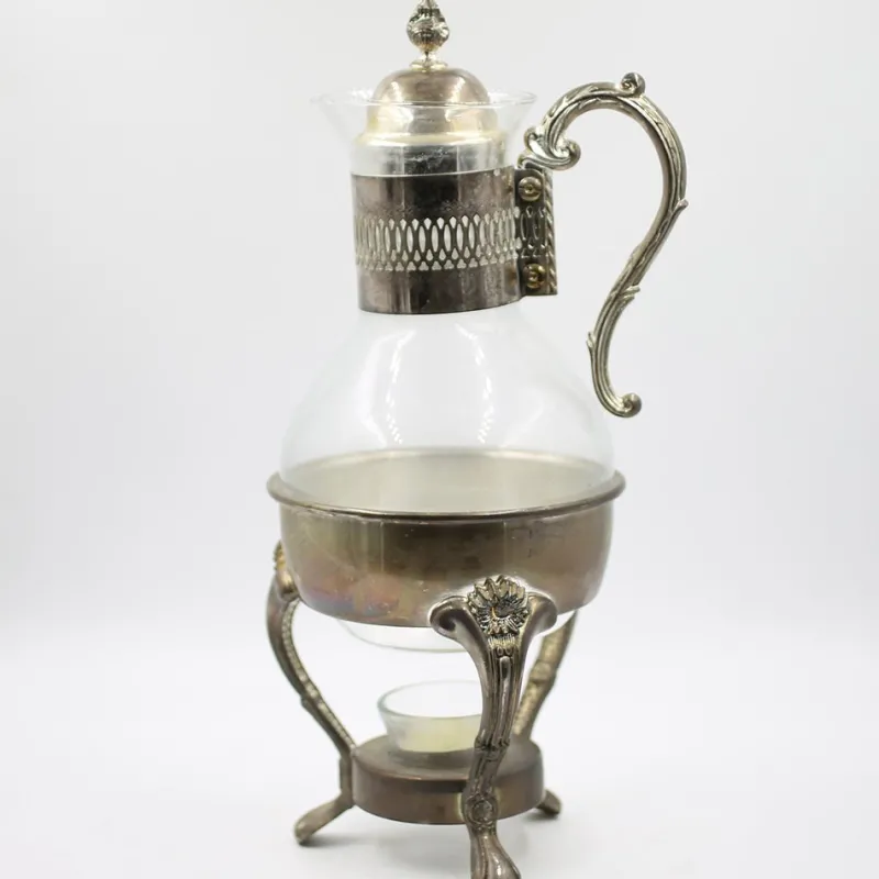 Sale Pamono Art Nouveau Silver-Plated Jug on a Warmer, 1890s