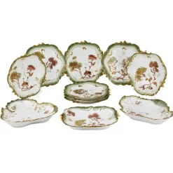 Hot Pamono Art Nouveau Style Porcelain Service, Limoges, 20th Century, Set of 11
