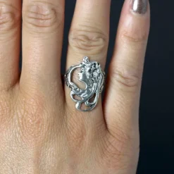 Pamono Art Nouveau Style Silver Ring><noscript><img width=