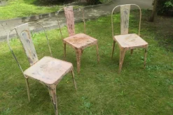 Hot Pamono Art Nouveau Tolix Bistro Garden Chairs, Set of 3