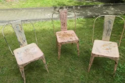 Hot Pamono Art Nouveau Tolix Bistro Garden Chairs, Set of 3