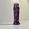 Pamono Art Nouveau Vase in Deep Purple Hand-Painted Glass, 1890s> Vases