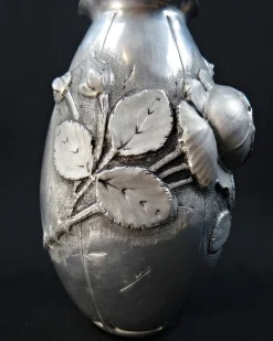 Outlet Pamono Art Nouveau Vase in Metalwork, 1920