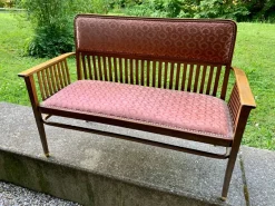 Pamono Art Nouveau Vienna Sofa and Armchairs by J.J Kohn for Jacob & Josef Kohn, 1890s, Set of 4> Living Room Sets