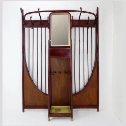 Pamono Art Nouveau Wall Mounted Coat Rack from Thonet, Vienna, 1900s> Racks, Hooks & Valets