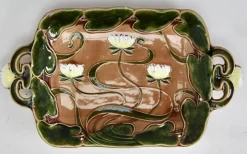 Outlet Pamono Art Nouveau Water Lily Majolica Service by Villeroy & Boch for Schramberg, Set of 10