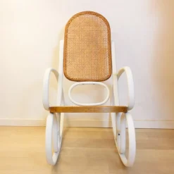 Sale Pamono Art Nouveau Wicker Rocking Chair, Spain, Late 19th Century