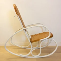 Sale Pamono Art Nouveau Wicker Rocking Chair, Spain, Late 19th Century