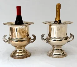 Best Pamono Art Nouveau Wine Coolers in Silver Plate, Set of 2