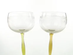 Hot Pamono Art Nouveau Wine Glasses, Poland, 1890s, Set of 2