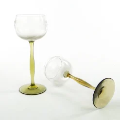 Hot Pamono Art Nouveau Wine Glasses, Poland, 1890s, Set of 2