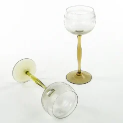 Hot Pamono Art Nouveau Wine Glasses, Poland, 1890s, Set of 2