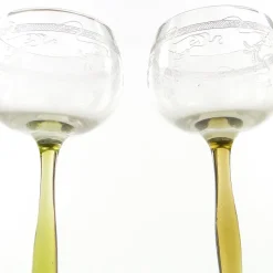 Hot Pamono Art Nouveau Wine Glasses, Poland, 1890s, Set of 2
