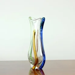 Pamono Art Rhapsody Collection Vase in Glass by Frantisek Zemek for Skrdlovice, Former Czechoslovakia, 1960s> Vases