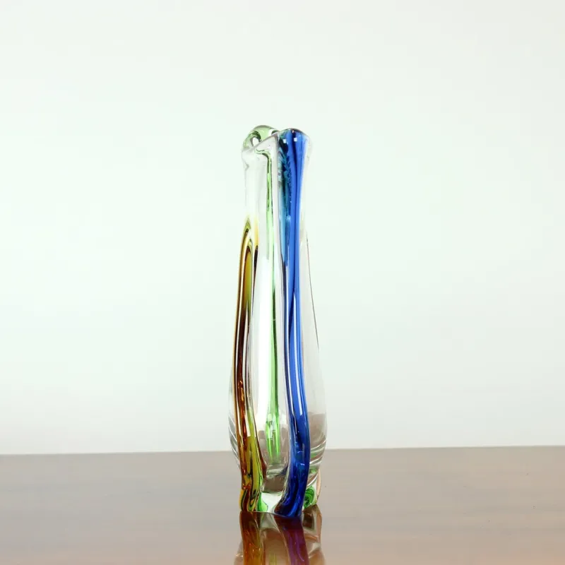 Pamono Art Rhapsody Collection Vase in Glass by Frantisek Zemek for Skrdlovice, Former Czechoslovakia, 1960s> Vases