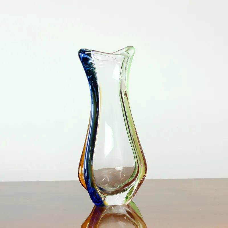 Pamono Art Rhapsody Collection Vase in Glass by Frantisek Zemek for Skrdlovice, Former Czechoslovakia, 1960s> Vases