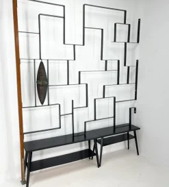 Pamono Art Wall Unit or Room Divider with Sculpture by Jelínek, 1960s> Room Dividers & Screens